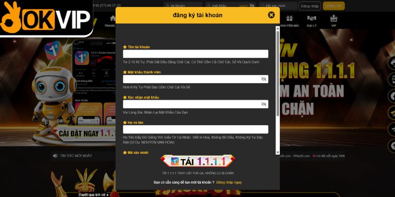Quy trình đăng ký 789WIN